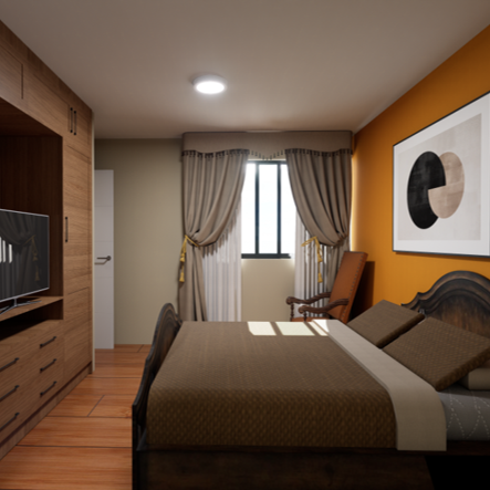 Dormitorio principal iluminado de Home Wonder Safe
